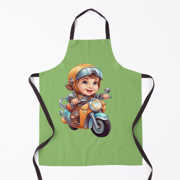 Item preview, A Baby Riding an Orange Toy Scooter (green background) designed and sold by TheTrendsDesk.
