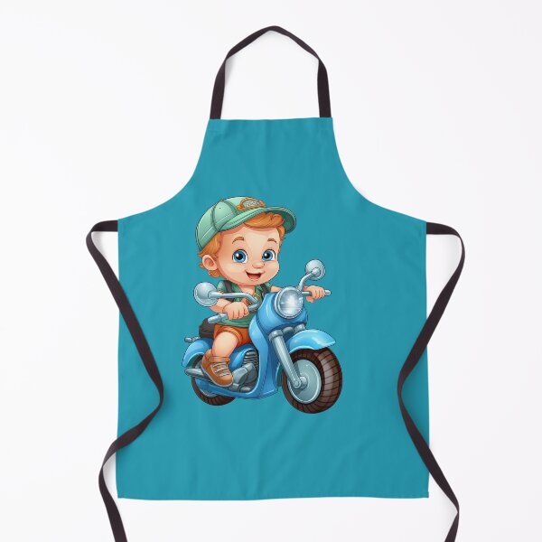Item preview, A Baby Riding an Blue Toy Scooter (green background) designed and sold by TheTrendsDesk.
