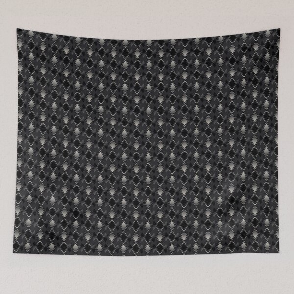 Item preview, Monochrome geometric pattern, dark gray background.  designed and sold by marinaklykva.