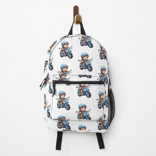 Item preview, A Baby Riding an Blue Toy Scooter (white background) designed and sold by TheTrendsDesk.