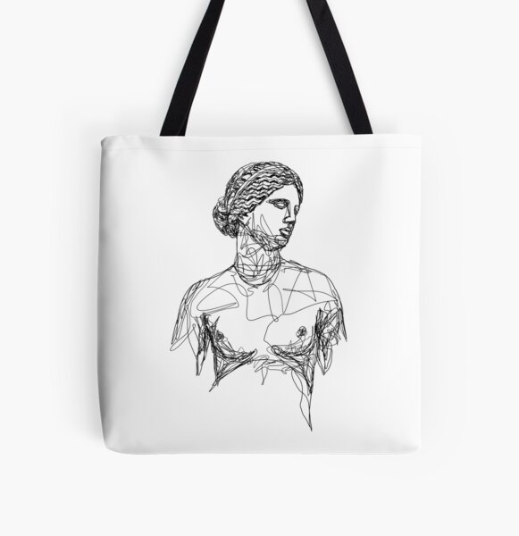 Art Tote Bag, Artsy Tote Bag, Greek Statue Tote Bag, Michelangelo