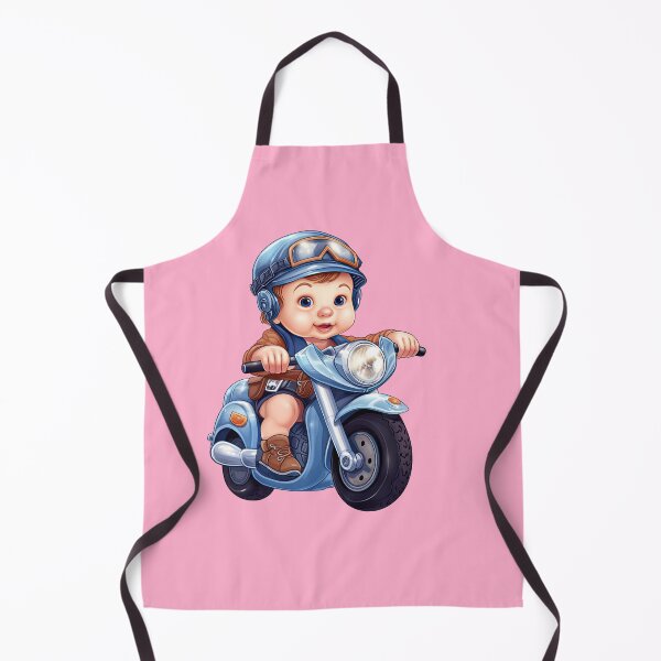 Item preview, A Baby Riding a Blue Toy Scooter (pink background) designed and sold by TheTrendsDesk.