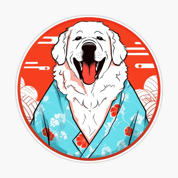 Great Pyrenees Dog Christmas Sticker for Sale by Artwoof