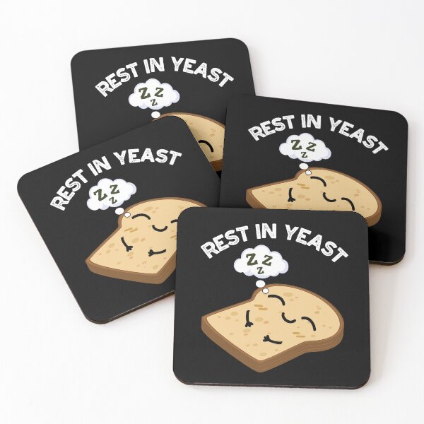 Item preview, Rest In Yeast Funny Bread Puns (Dark BG) designed and sold by punnybone.