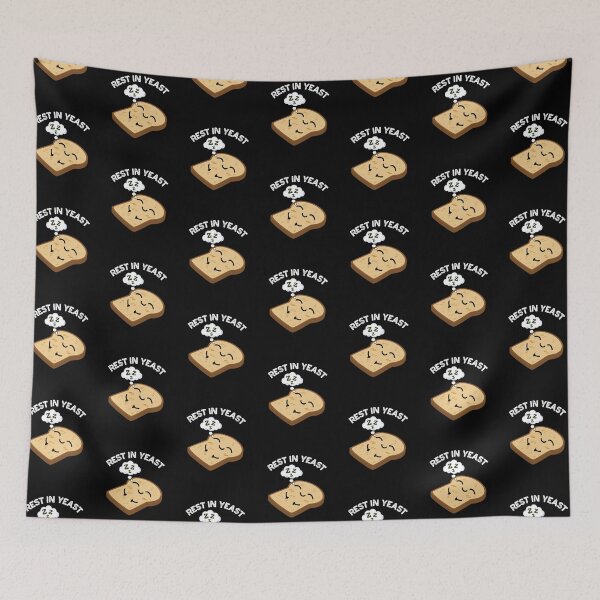 Item preview, Rest In Yeast Funny Bread Puns (Dark BG) designed and sold by punnybone.