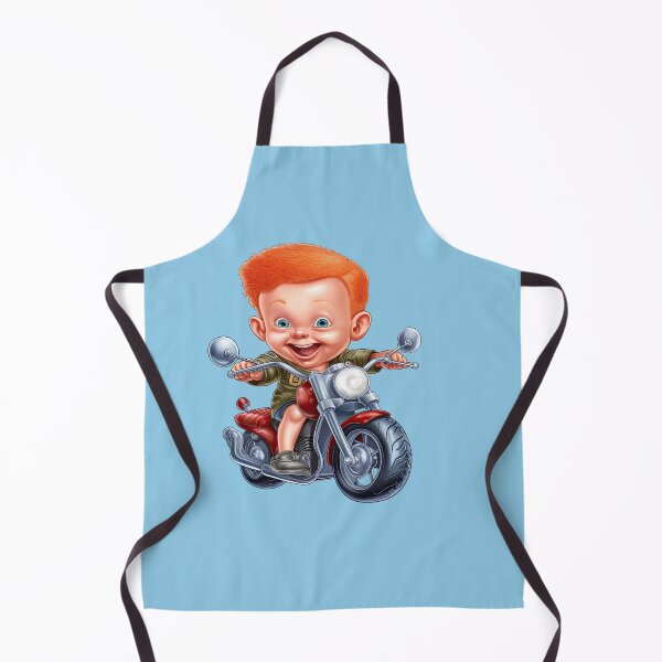 Item preview, A baby Riding a Red Toy Motorcycle (light blue background) designed and sold by TheTrendsDesk.