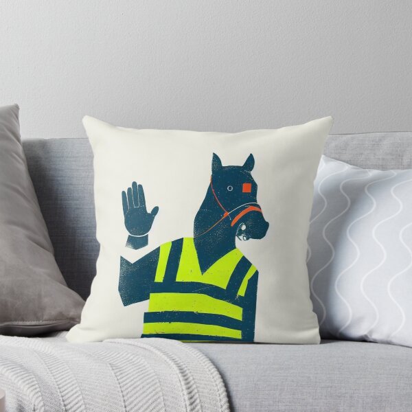 Item preview, Minimalist Risograph Print / Horse in High-Vis designed and sold by SubtleMetSimple.
