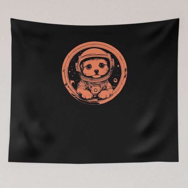 Item preview, Cute Puppy Astronaut - Coral designed and sold by Soulemotion.