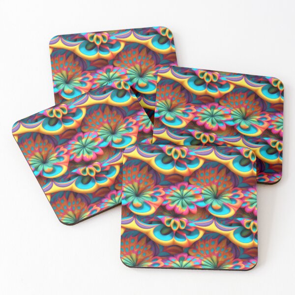 Aperçu de l'œuvre Motif floral multicolore abstrait créée et vendue par Theo-B.