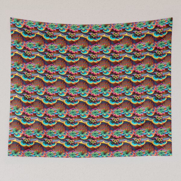 Aperçu de l'œuvre Motif floral multicolore abstrait créée et vendue par Theo-B.