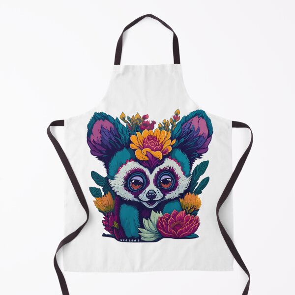Item preview, Cute Lemur Art with Flowers designed and sold by FocusChillax.