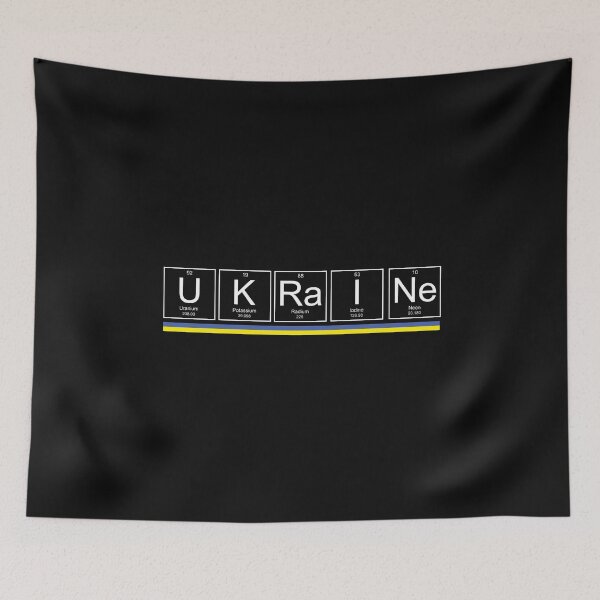 Item preview, Ukraine Periodical Elements Ukrainian Flag Support designed and sold by alenaz.