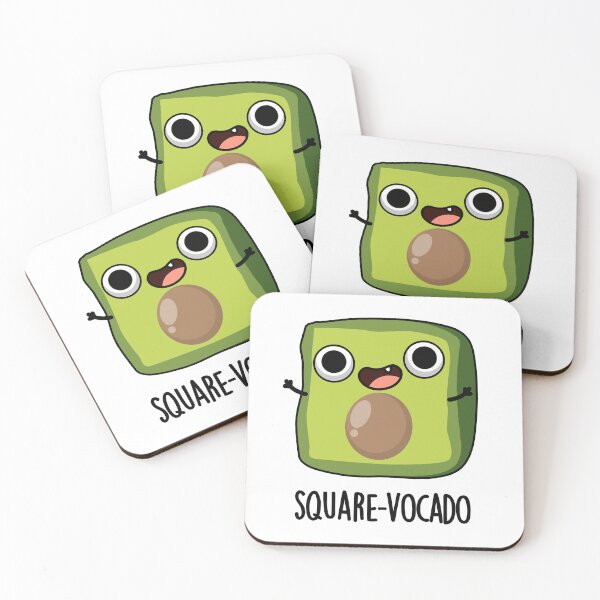 Item preview, Square-vocado Funny Avocado Puns designed and sold by punnybone.