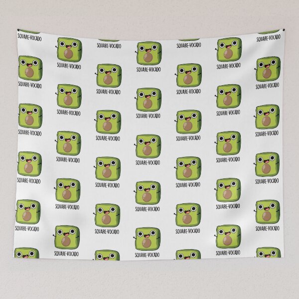 Item preview, Square-vocado Funny Avocado Puns designed and sold by punnybone.