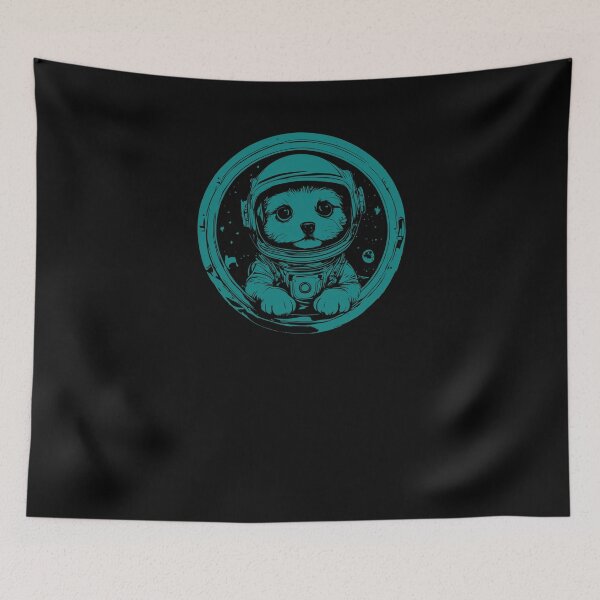 Item preview, Cute Puppy Astronaut - Teal designed and sold by Soulemotion.