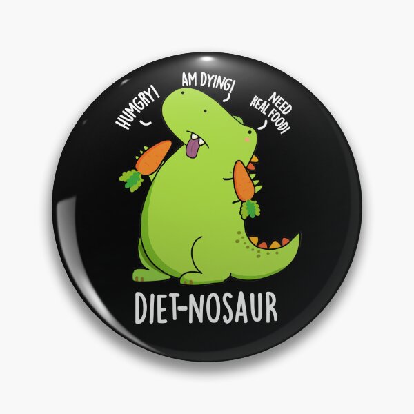 Item preview, Diet-nosaur Funny Dinosaur Puns (Dark BG) designed and sold by punnybone.