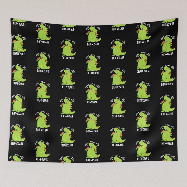 Item preview, Diet-nosaur Funny Dinosaur Puns (Dark BG) designed and sold by punnybone.