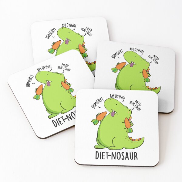 Item preview, Diet-nosaur Funny Dinosaur Puns designed and sold by punnybone.
