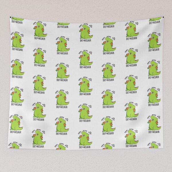 Item preview, Diet-nosaur Funny Dinosaur Puns designed and sold by punnybone.