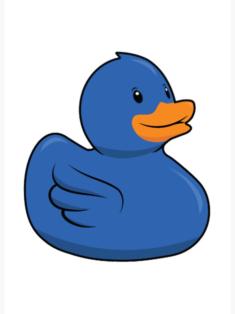 Blue rubber duck Art Board Print for Sale by HildegardeRalph Redbubble