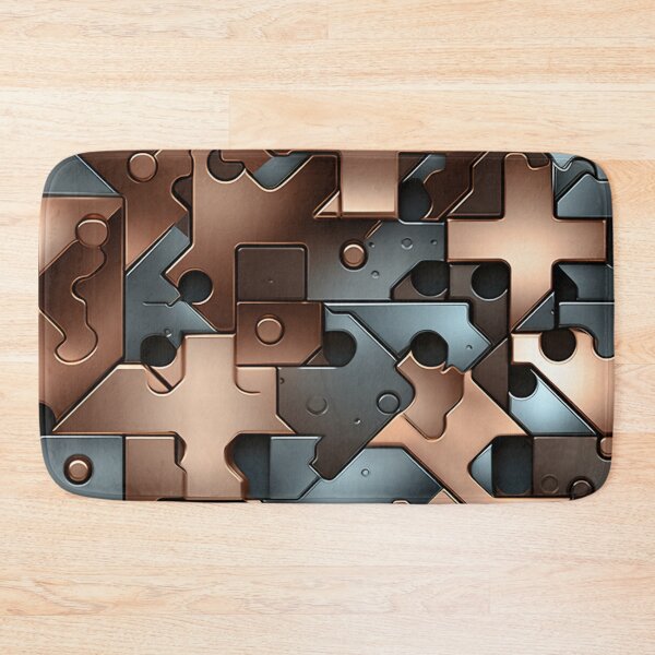 Item preview, Colorful fantasy pattern gold copper silver mother-of-pearl ornaments metallic noble puzzle designed and sold by G-M-Designs.