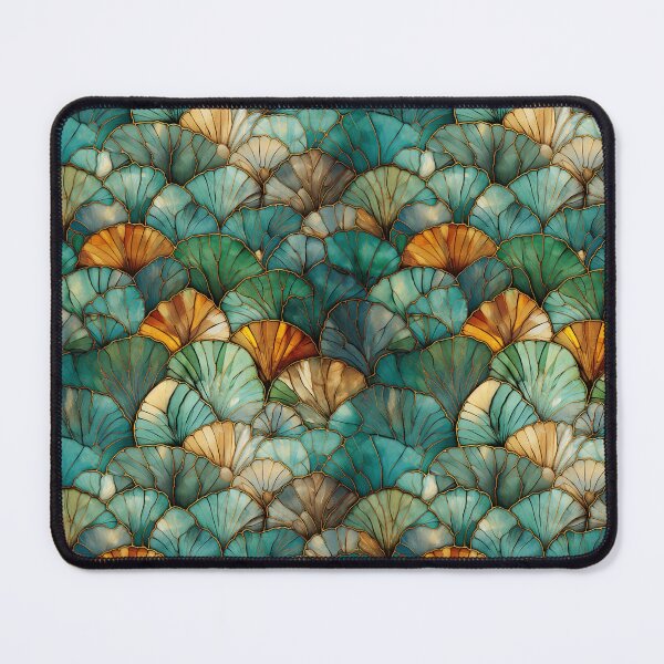 Item preview, Scalloped Teal Stained Glass designed and sold by JunkWithSteph.