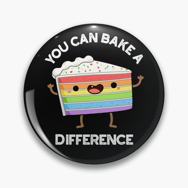 Item preview, You Can Bake A Difference Funny Cake Puns  (Dark BG) designed and sold by punnybone.
