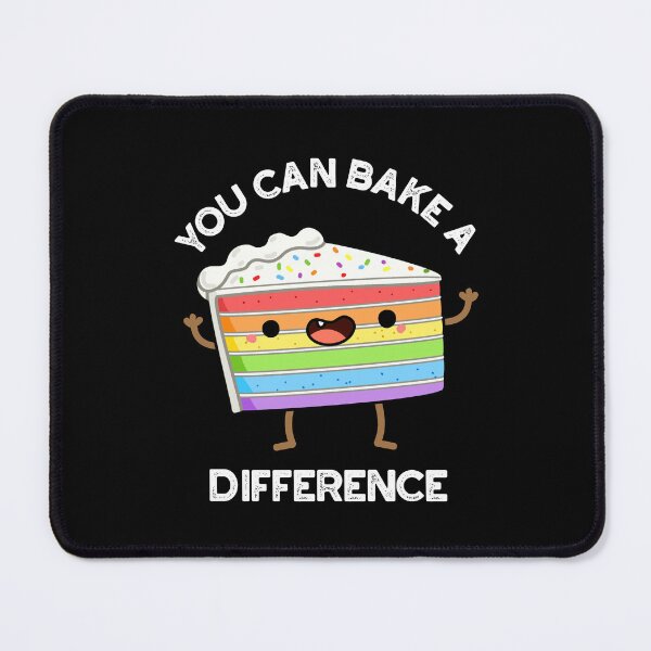 Item preview, You Can Bake A Difference Funny Cake Puns  (Dark BG) designed and sold by punnybone.