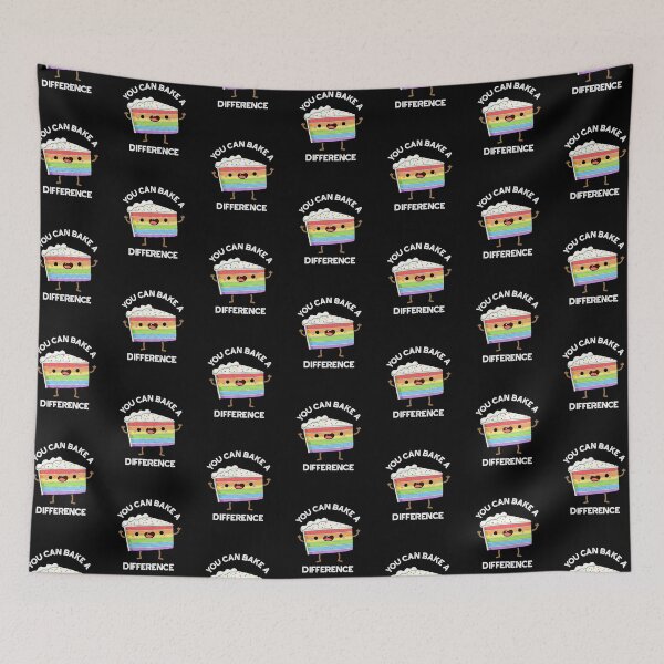 Item preview, You Can Bake A Difference Funny Cake Puns  (Dark BG) designed and sold by punnybone.