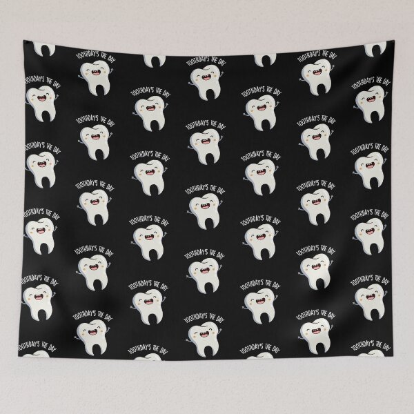 Item preview, Toothday's The Day Funny Tooth Puns (Dark BG) designed and sold by punnybone.