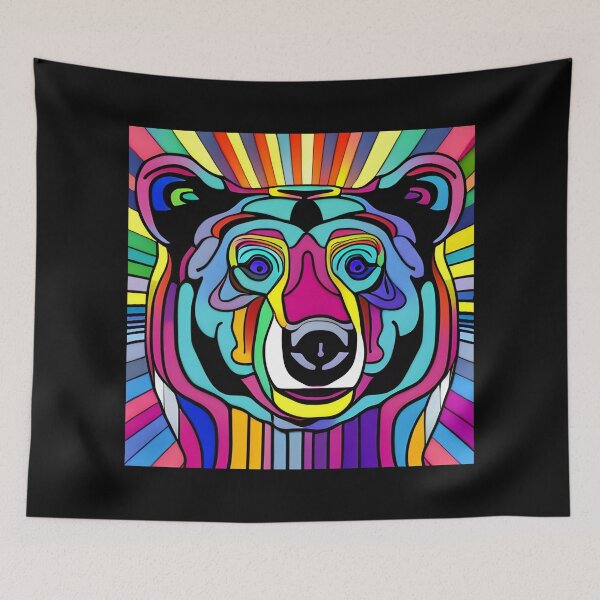 Item preview, Grazer bear psychedelic designed and sold by Beyond The Veil.