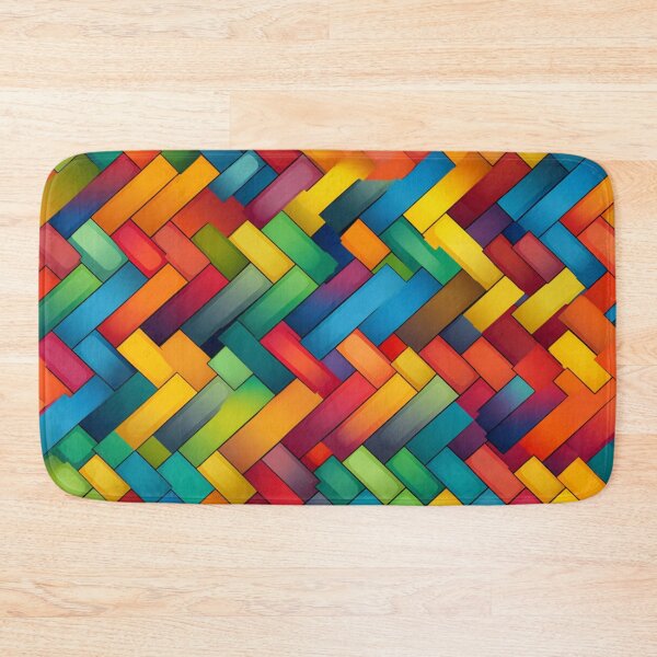 Item preview, Colorful fantasy pattern orange blue red green turquoise yellow ornament rainbow designed and sold by G-M-Designs.