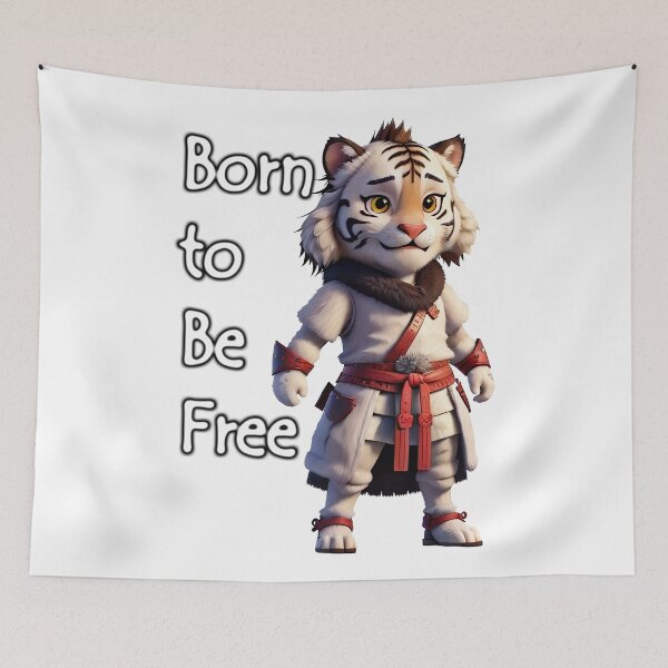 Item preview, Born to Be Free Tiger 1 designed and sold by ThanaDesign.