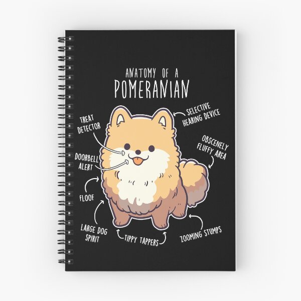 Item preview, Orange Pomeranian Dog Anatomy designed and sold by Clara Hollins.