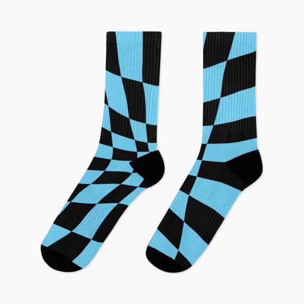 Item preview, Black and Sky Blue Chessboard chequered Pattern designed and sold by Allomensiaa.