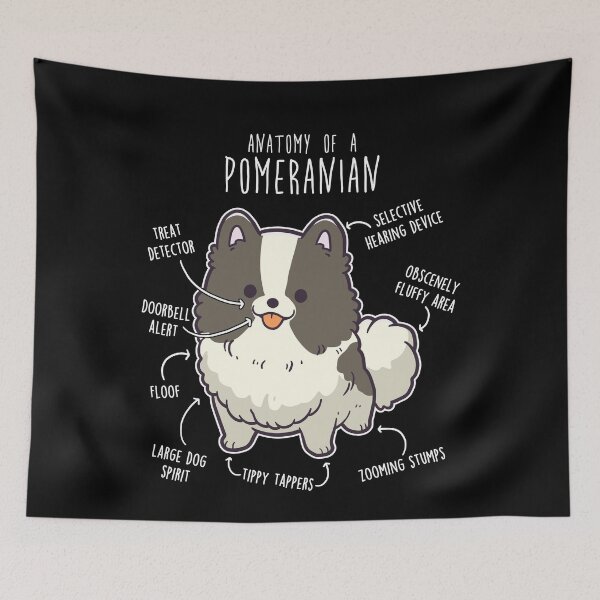Item preview, Parti Pomeranian Dog Anatomy designed and sold by Clara Hollins.
