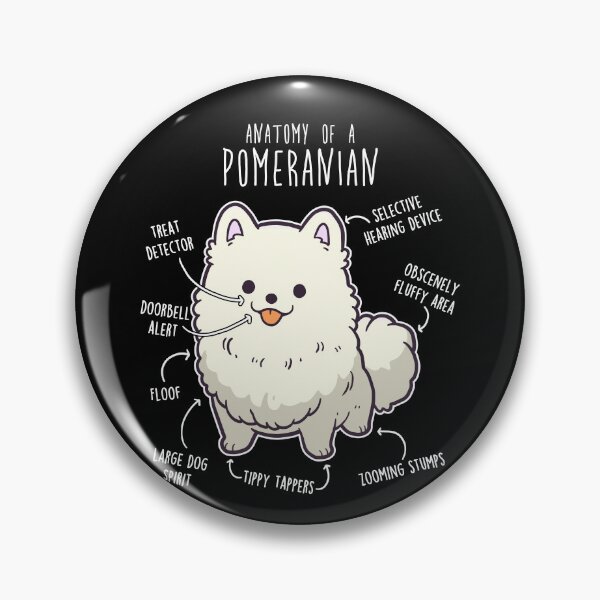 Item preview, White Pomeranian Dog Anatomy designed and sold by Clara Hollins.