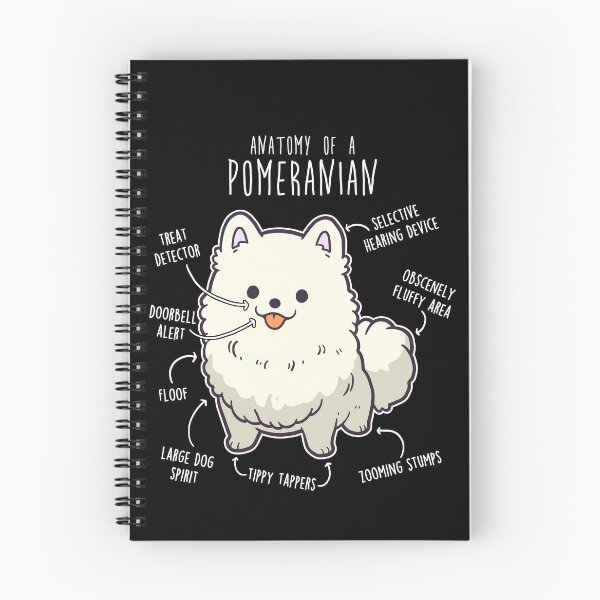 Item preview, White Pomeranian Dog Anatomy designed and sold by Clara Hollins.