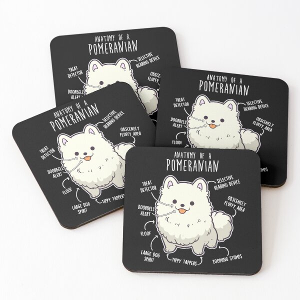 Item preview, White Pomeranian Dog Anatomy designed and sold by Clara Hollins.