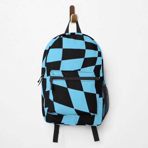 Item preview, Black and Sky Blue Chessboard chequered Pattern designed and sold by Allomensiaa.