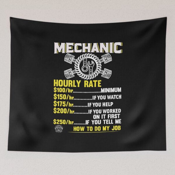 Item preview, Mechanic Hourly Rate / Mechanics / Car Mechanic/ Auto Mechanic designed and sold by Tee Hub.