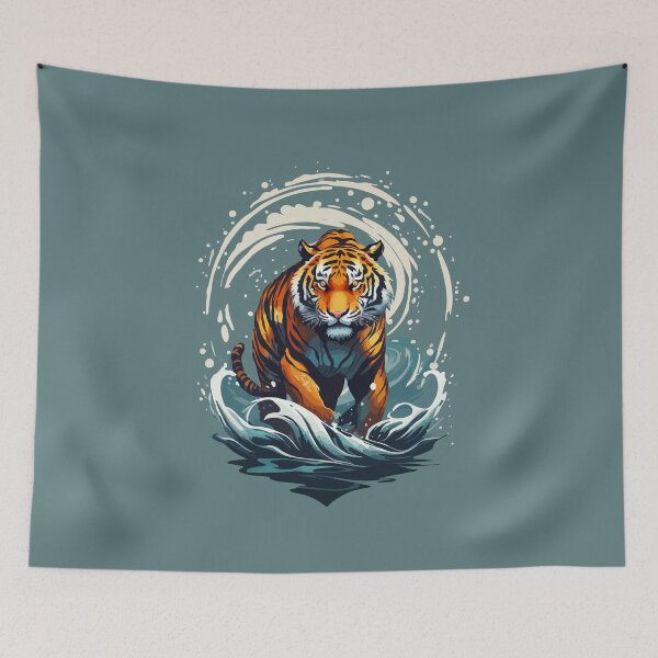 Item preview, Tiger flowing in the water designed and sold by Zero81.