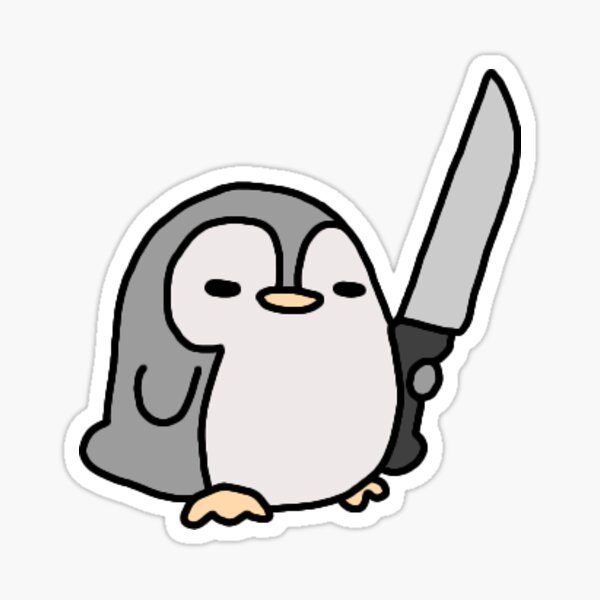 Cute Penguin Writing With Book And Pencil Cartoon - Penguin - Sticker
