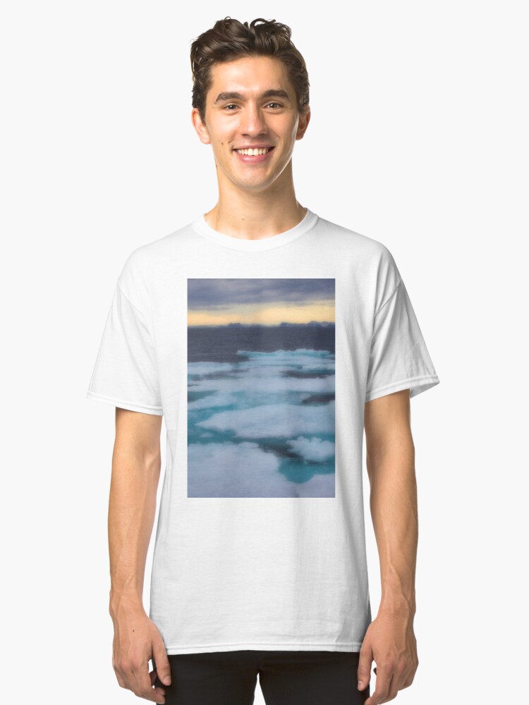Alternate view of Nordkappsundet Mountains and Ice Field Classic T-Shirt