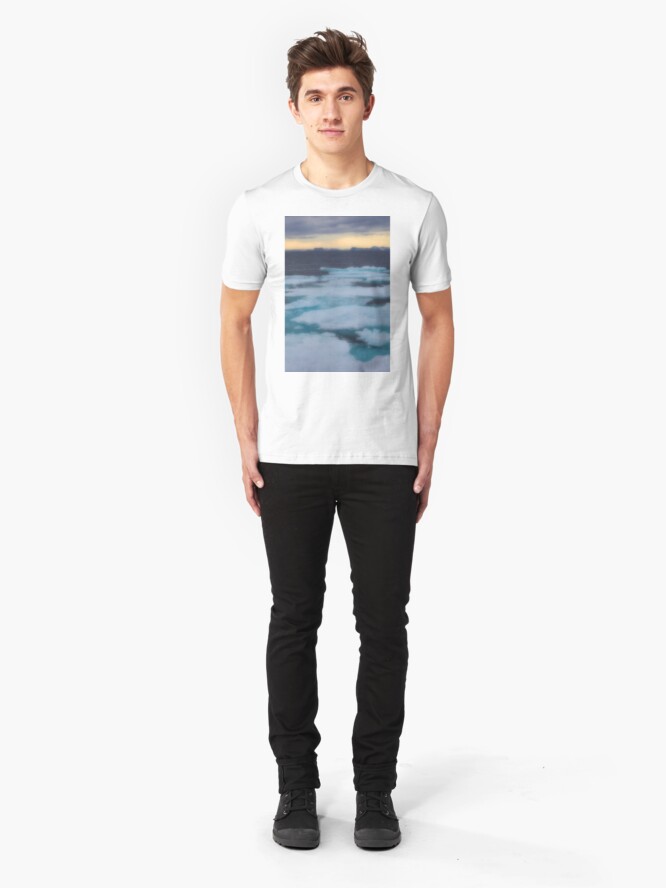 Alternate view of Nordkappsundet Mountains and Ice Field Slim Fit T-Shirt