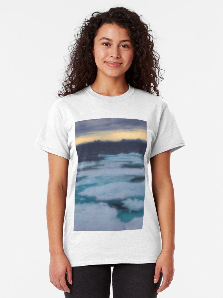 Alternate view of Nordkappsundet Mountains and Ice Field Classic T-Shirt