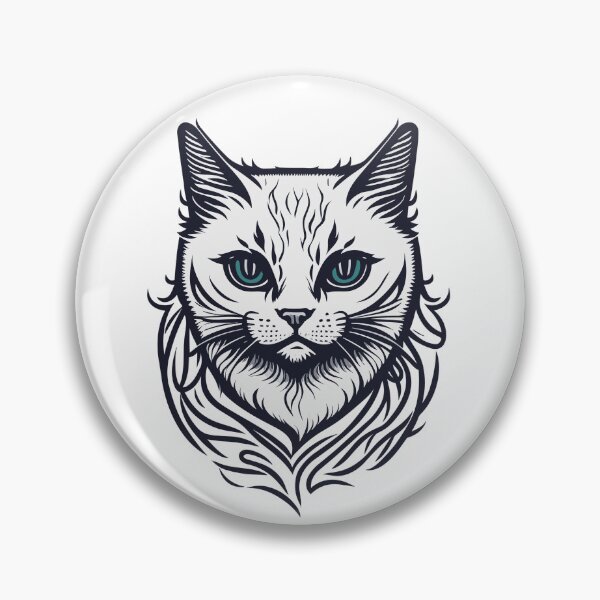 Artikelvorschau, Weiße Katze, Illustration, Vektor, Style entworfen und verkauft von NordicBadger.