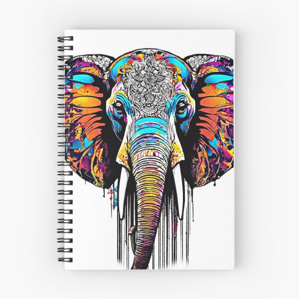 Item preview, The artwork showcases an elegant elephant with a mesmerizing color splash effect. designed and sold by Best-Art-32.