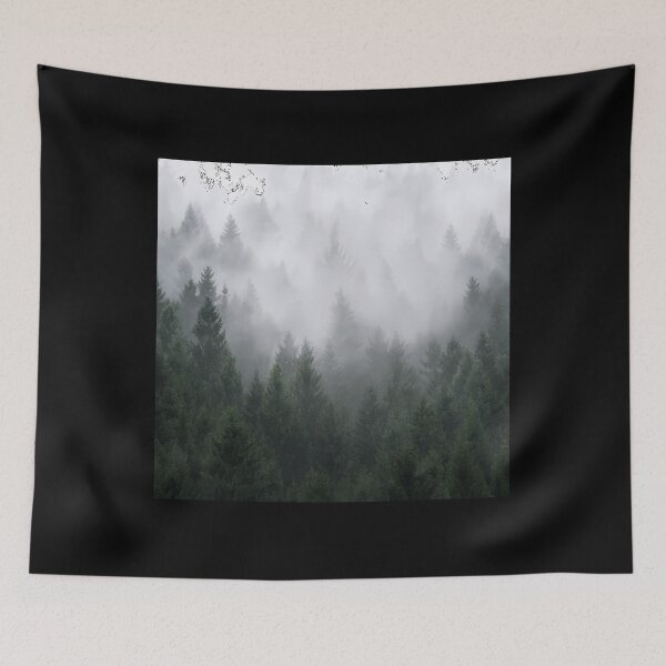 Item preview, Home Is A Feeling  Misty Foggy Fairytale Forest With Cascadia Trees Covered In Magic Fog  	 designed and sold by horqvzql83.