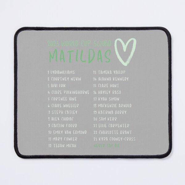 Item preview, Cute Pastel Matildas World Cup Squad List 2023 designed and sold by UpTheTillies.